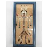 Petite Native American sand art painting