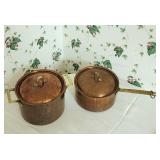 Paul Revere copper pots w lids