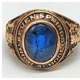 1955 Seven Springs High School class ring girls