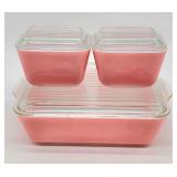 Pink Pyrex refrigeratpr dishes