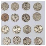 43 Walking Liberty half dollars