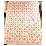 Homemade machine stitched quilt
