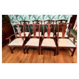 8 solid cherry  Chippendale dining chairs