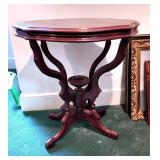 Antue solod walnut side table