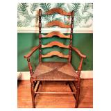 A fine antique colonial solid mahogany arm chair
