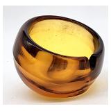 Hand blown glass ashtray