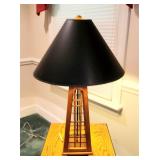 Unique wood & glass decorator lamp