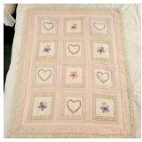 Bright Future Child size machine made quilt 35x44