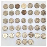 38 1950 - 57 Franklin half dollars