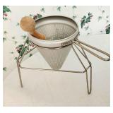 Vintage aluminum strainer