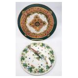 Andrea decorative plate & cheese server