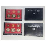 2 1981 proof sets mint uncirculated