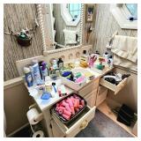 Bathroom counter cleanout
