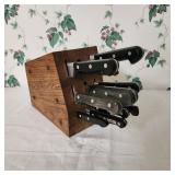 JA Henckels knives and block