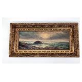 Antique accent seascape oil painting on canvas