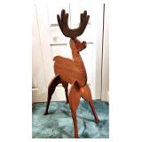 Custom made wooden Rudolph reindeer solid pine