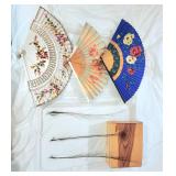 Fans feather wooden box
