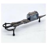Antique silverplate wick trimmer spring loaded