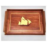 Inlaid Mahogany serving tray