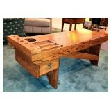 Solid oak bench style coffee rable