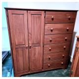Solid pine chifferobe 51h x 49w x 17d