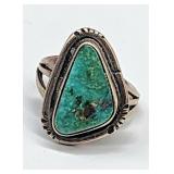 Sterling silver w natural turquoise ring