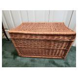 Wicker blanket chest