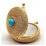 Vintage gold tone compact