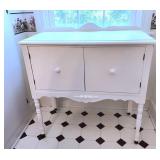White finish antique server