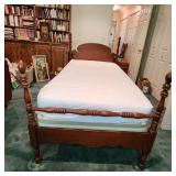 Vintage twin bed cherry finish