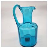 Blenko style hand blown pitcher