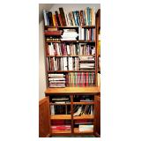 Left hand bookcase contents  cookbooks etc