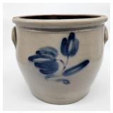Antique 3 gallon cobalt decorated crock New Jersey