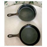Griswold & Wagner cast iron frying pans