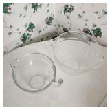 Fire King & Anchor Hocking mixing bowls w spout