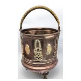 Antique brass coal bucket