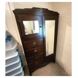 antique wardrobe w key good shape