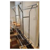 chrome finish rolling clothes rack