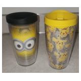 Minions & Pikachu travel cups