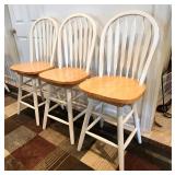 three swivel counter stools 24' seat height