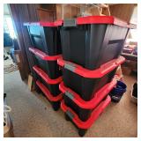 8 stackable 20 gal. Craftsman totes