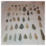 Lot of arrowheads