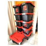 stackable Craftsman 10 gal. totes 11 total