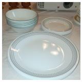 18pc set Corelle Mystic Grey dinnerware