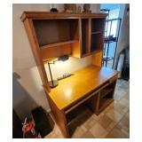 modern computier desk & lamp 65'h x 49w x 24d