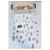 Lot of arrowheads