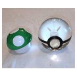 Pickachu glass paperweight &