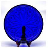 cobalt glass serving tray
