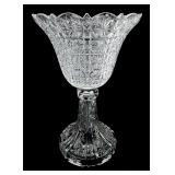 large cut crystal compote