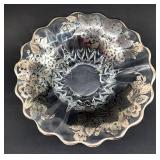silver overlay footed bowl